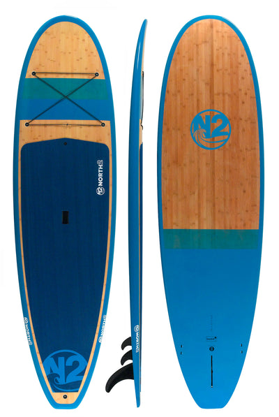 N2 10' bamboo fiberglass blue cardiff all around paddle board