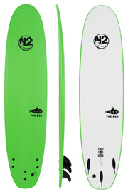 8' Roots "SUB" Soft Surfboard - Lime
