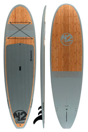 N2 10' bamboo fiberglass gray cardiff all around paddle board