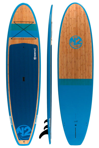 N2 11' bamboo fiberglass blue cardiff all around paddle board