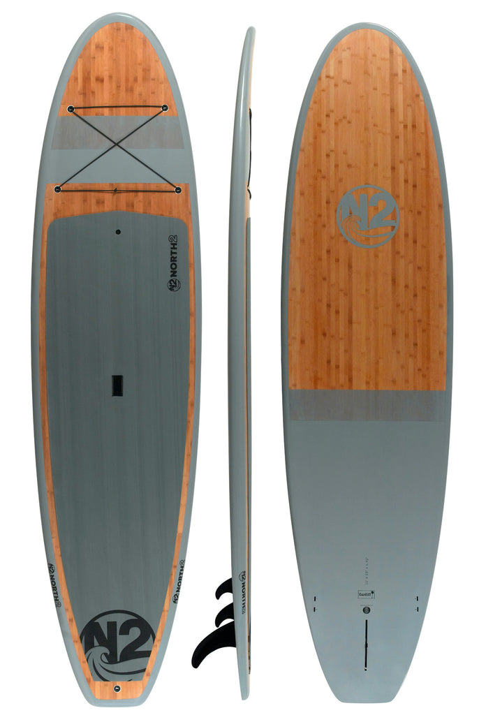 11’2 BAMBOO SUP - stand up paddle board Cardiff 11' - Gray – North 2 Board Sports