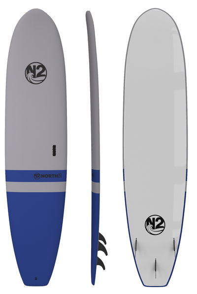 N2 8'5" blue soft top surfboard funboard 